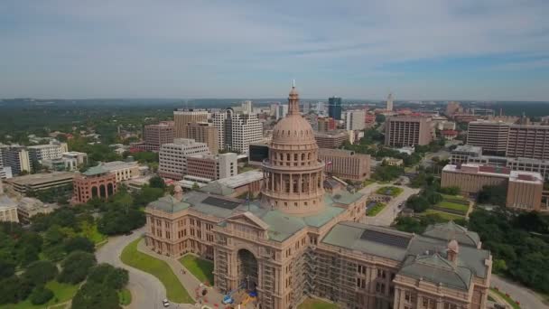 Luchtfoto Video Van Downtown Austin Texas — Stockvideo