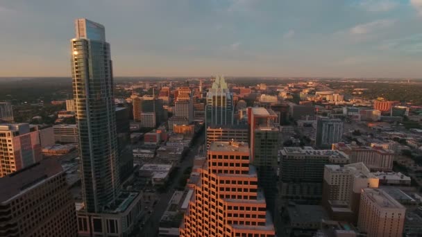 Aerial Video Downtown Austin Texas — Stock Video