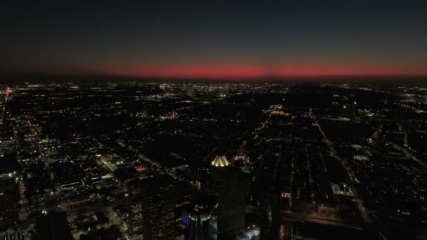 Luchtfoto Video Van Downtown Houston Texas — Stockvideo