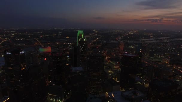 Légi Videó Belvárosában Dallas Texas — Stock videók