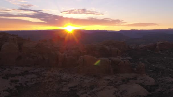 Vidéo Aérienne Parc National Des Arches Dans Utah Par Une — Video