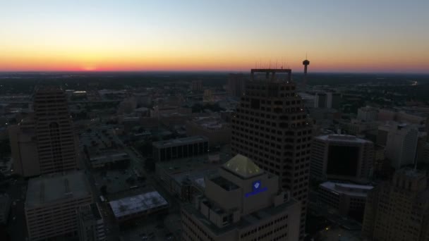 テキサス州サンアントニオのダウンタウンの空撮 — ストック動画
