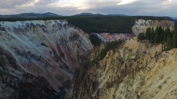 Wyoming Aéreo Parque Nacional Yellowstone — Vídeo de Stock