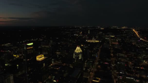 Vídeo Aéreo Del Centro Austin Texas — Vídeos de Stock