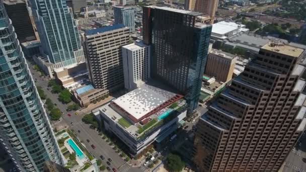 Luchtfoto Video Van Downtown Austin Texas — Stockvideo