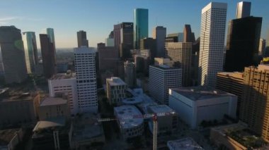 Houston Texas şehrin havadan video