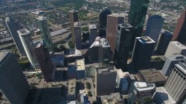 Houston Texas şehrin havadan video