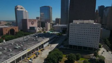 Houston Texas şehrin havadan video