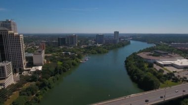 Austin Texas şehrin havadan video