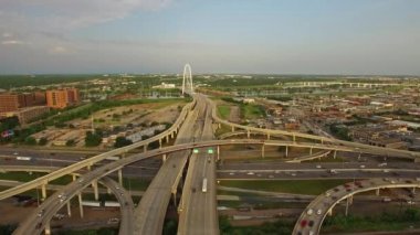 Şehir Texas Dallas'ta hava video.