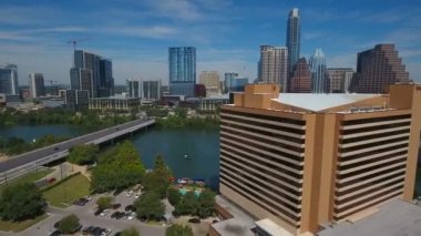 Austin Texas şehrin havadan video