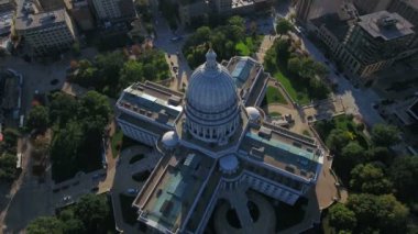 Madison Wisconsin şehrin havadan video