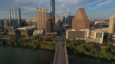 Austin Texas şehrin havadan video