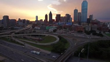 Şehir Texas Dallas'ta hava video.