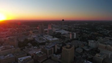 San Antonio Texas şehrin havadan video