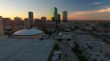 Şehir Merkezi Fort Worth şehir Texas hava video.