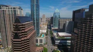 Austin Texas şehrin havadan video