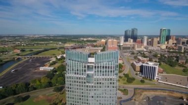 Şehir Merkezi Fort Worth şehir Texas hava video.