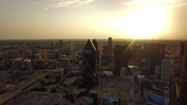 Şehir Texas Dallas'ta hava video.