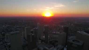 Houston Texas şehrin havadan video