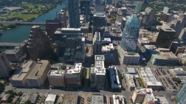 Austin Texas şehrin havadan video