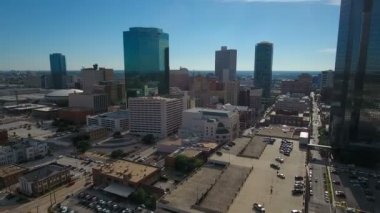 Şehir Merkezi Fort Worth şehir Texas hava video.