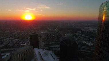 Houston Texas şehrin havadan video