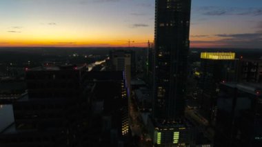 Austin Texas şehrin havadan video