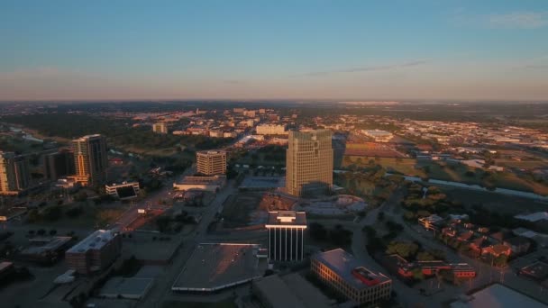 Vídeo Aéreo Centro Fort Worth Cidade Texas — Vídeo de Stock