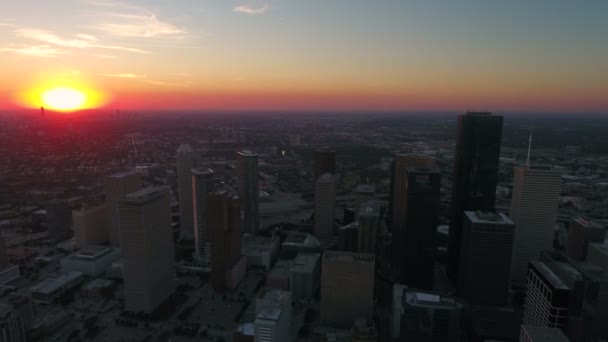 Vídeo Aéreo Centro Houston Texas — Vídeo de Stock