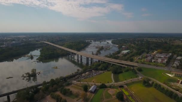 Luchtfoto Video Van Het Centrum Van Richmond Virginia — Stockvideo