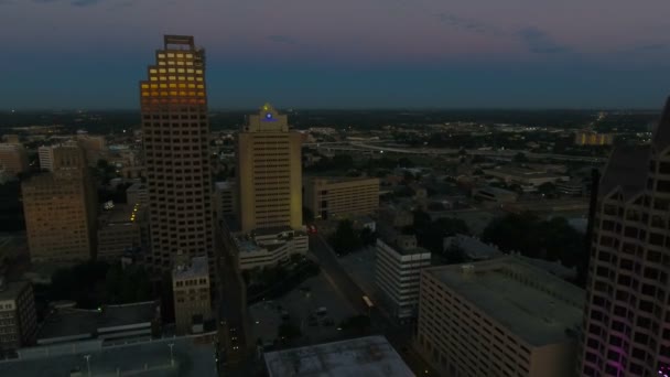 Lotnicze Wideo Downtown San Antonio Teksasie — Wideo stockowe