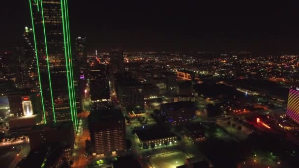 Vídeo Aéreo Del Centro Dallas Texas — Vídeos de Stock
