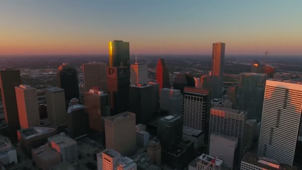 Повітряні Відео Downtown Юстон Техасі — стокове відео
