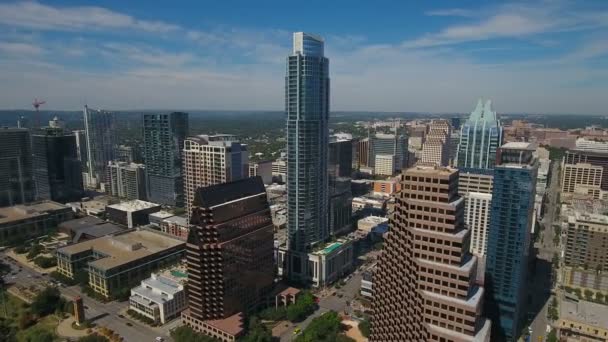 Luftbild Der Innenstadt Von Austin Texas — Stockvideo