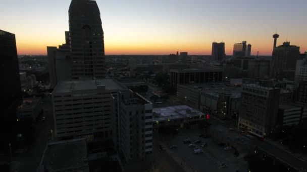 Lotnicze Wideo Downtown San Antonio Teksasie — Wideo stockowe