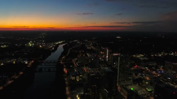 Aerial Video Downtown Austin Texas — Stock Video