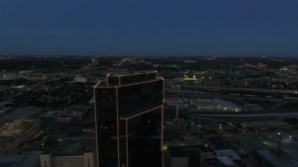 Vídeo Aéreo Centro Fort Worth Cidade Texas — Vídeo de Stock