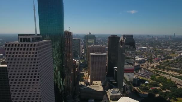 德州休斯敦市中心空中视频 — 图库视频影像