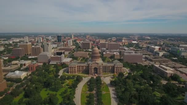 Aerial Video Downtown Austin Texas — Stock Video