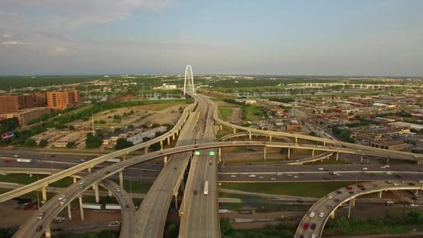 Vídeo Aéreo Centro Dallas Texas — Vídeo de Stock