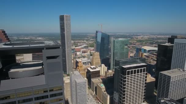 Letecké Video Centrum Města Houston Texasu — Stock video