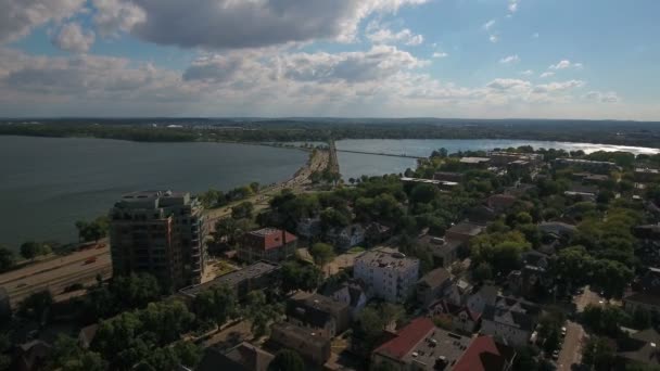 Video Udara Dari Pusat Kota Madison Wisconsin — Stok Video