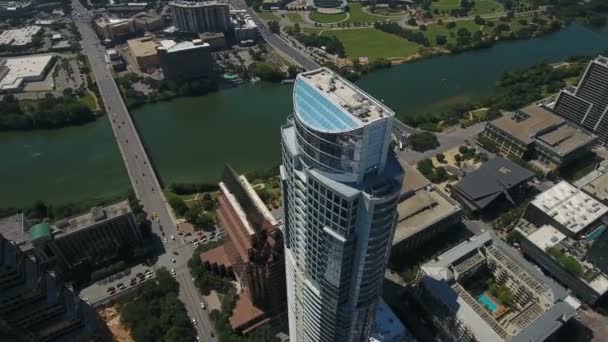 Aerial Video Downtown Austin Texas — Stock Video