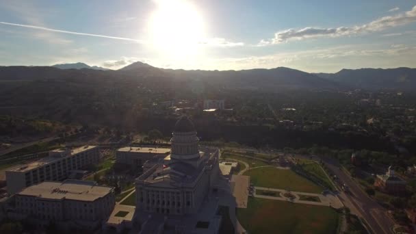 ソルトレイクシティ ユタ州の空撮 — ストック動画