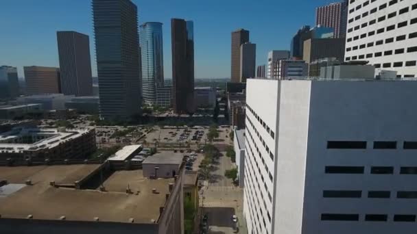 Video Aereo Del Centro Houston Texas — Video Stock
