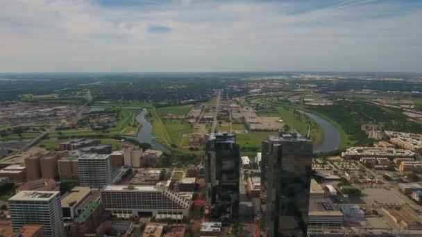 Vídeo Aéreo Centro Fort Worth Cidade Texas — Vídeo de Stock