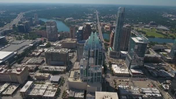 Vídeo Aéreo Centro Austin Texas — Vídeo de Stock