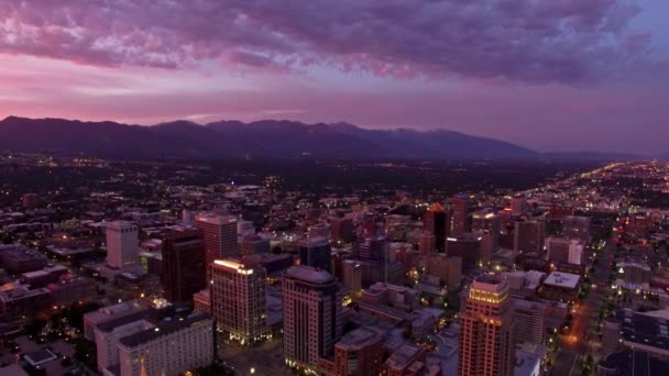 Luchtfoto Video Van Salt Lake City Utah — Stockvideo