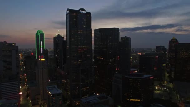 Video Udara Dari Pusat Kota Dallas Texas — Stok Video